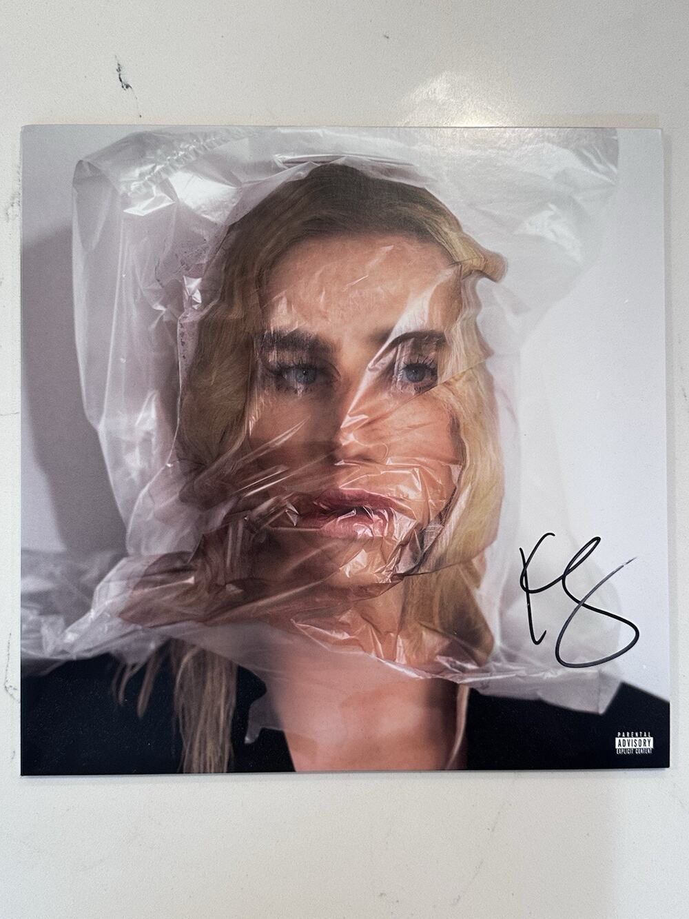 Kesha Signed Autographed Gag Order Sea Glass Green Vinyl LP
